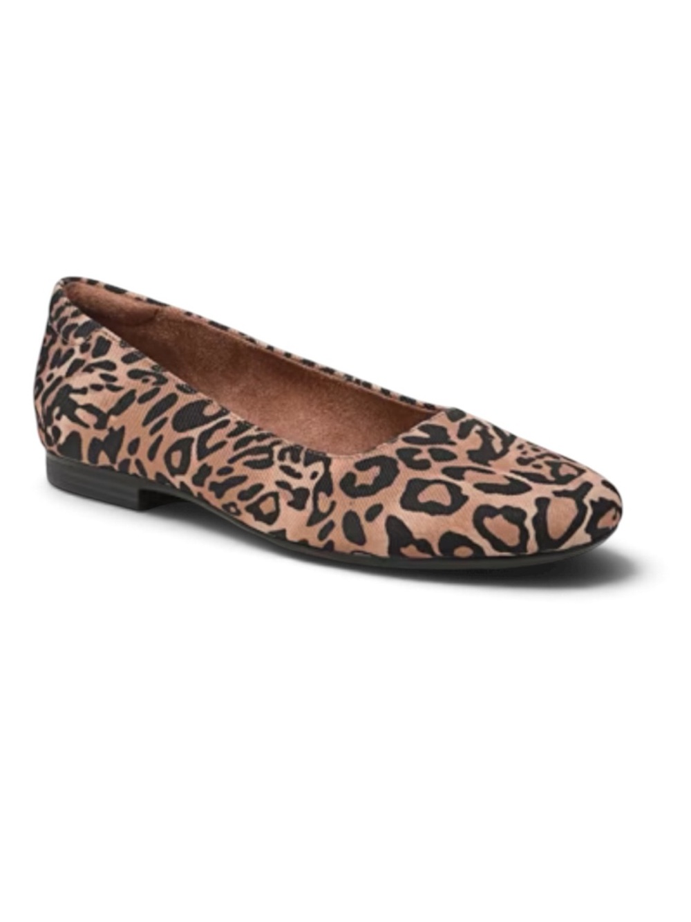 NWOB Naturalizer Kari Leopard Print Women's Ballet Flat - Brown & Black, Size 11